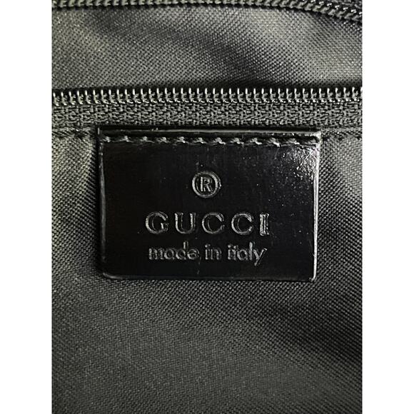 Gucci GG Jacquard Shoulder Bag Black Silver Hardware COA Leather Trim - Picture 2 of 16